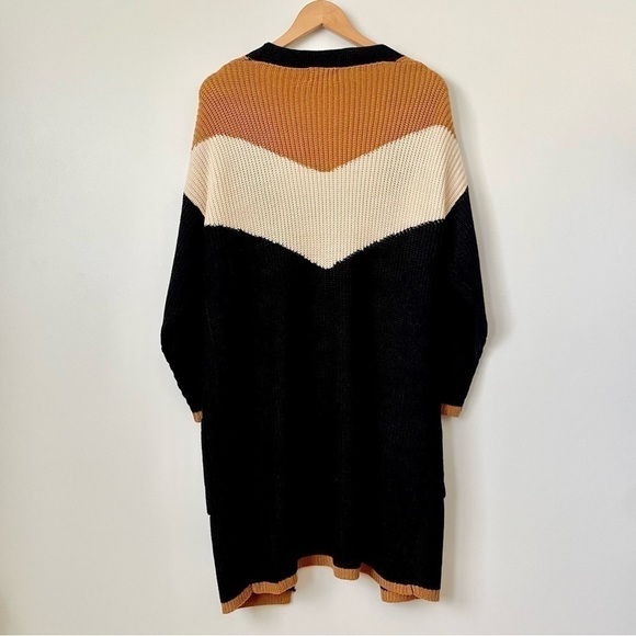 Dreamers Colorblock Long Cardigan, Sz S/M - Picture 4 of 8